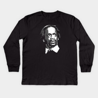 katt williams funny face illustration Kids Long Sleeve T-Shirt